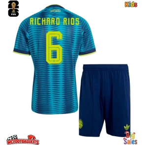 Colombia Richard Rios #6 Replica Away Stadium Kit for Kids World Cup 2026 Short Sleeve (+ pants)